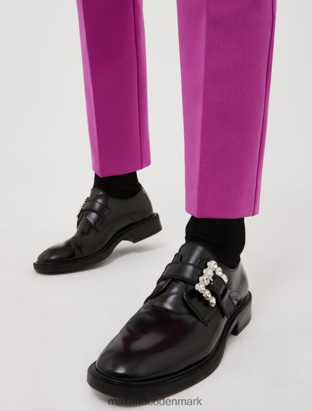 Kvinder bejeweled læder sko MAX&Co. sort B2Z2T6961 sko