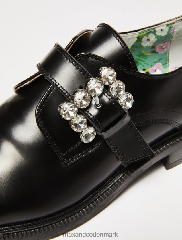 Kvinder bejeweled læder sko MAX&Co. sort B2Z2T6961 sko
