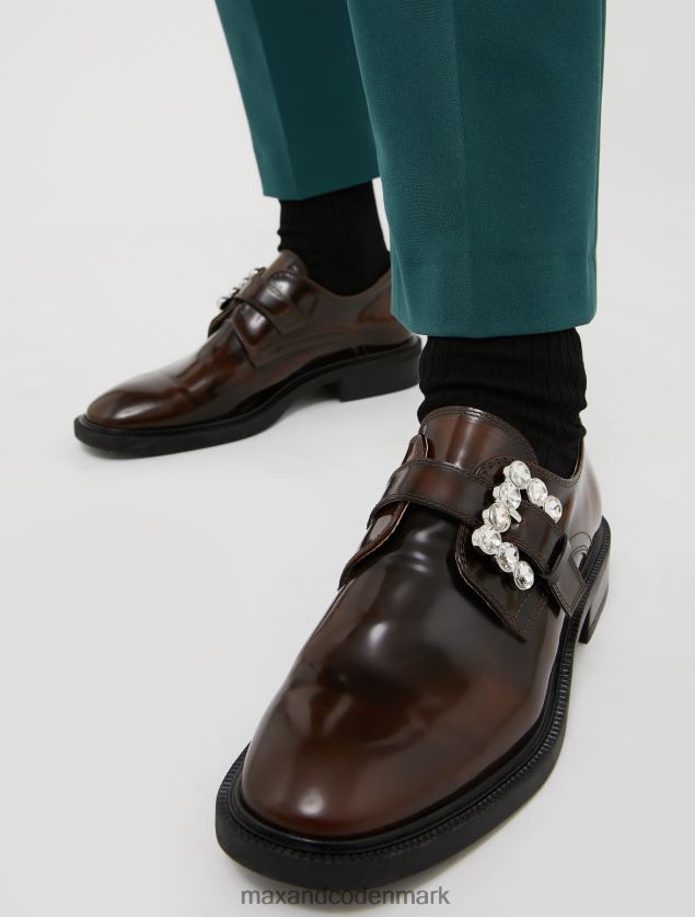 Kvinder bejeweled læder sko MAX&Co. tan B2Z2T6962 sko