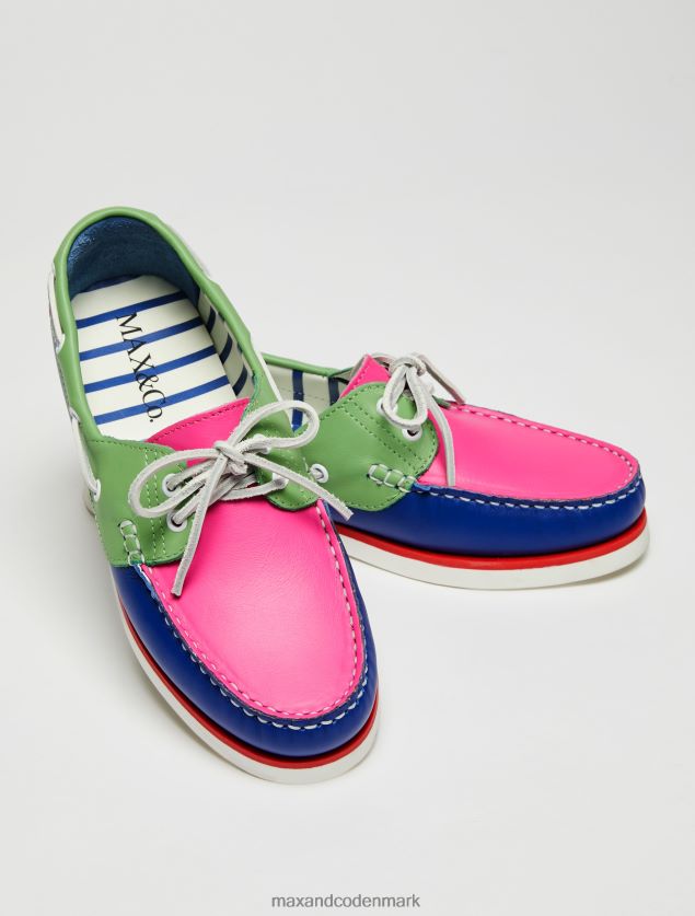 Kvinder farveblokerede bådsko MAX&Co. midnatsblå B2Z2T6960 sko