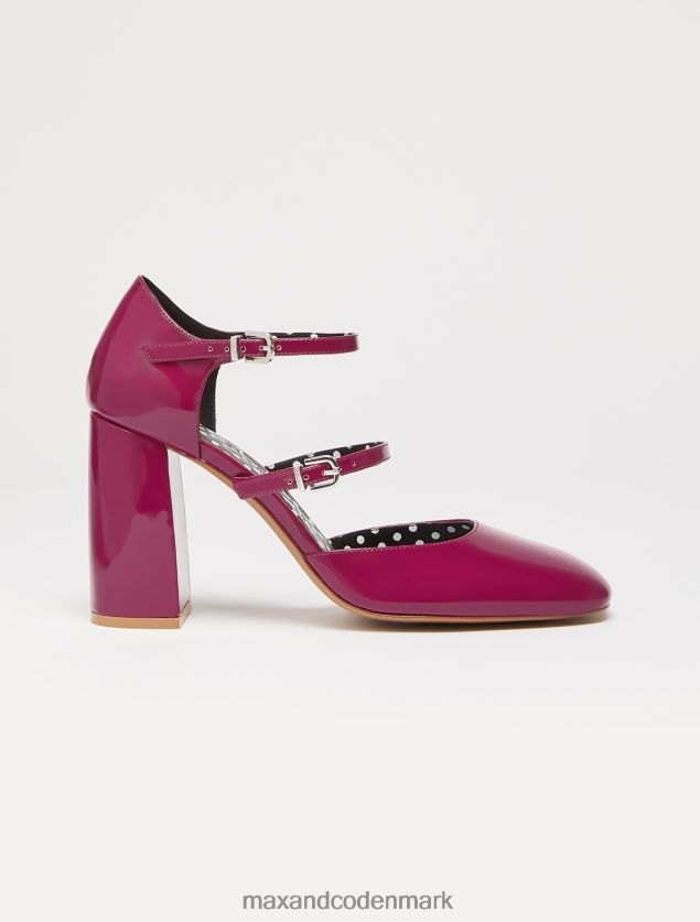 Kvinder mary jane hæle med dobbelt rem MAX&Co. fuchsia B2Z2T6986 sko