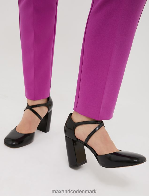 Kvinder mary jane hæle med dobbelt rem MAX&Co. sort B2Z2T6985 sko