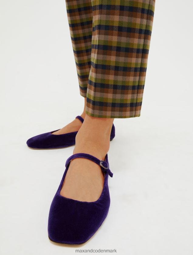 Kvinder fløjl ballet lejligheder MAX&Co. lilla B2Z2T6969 sko