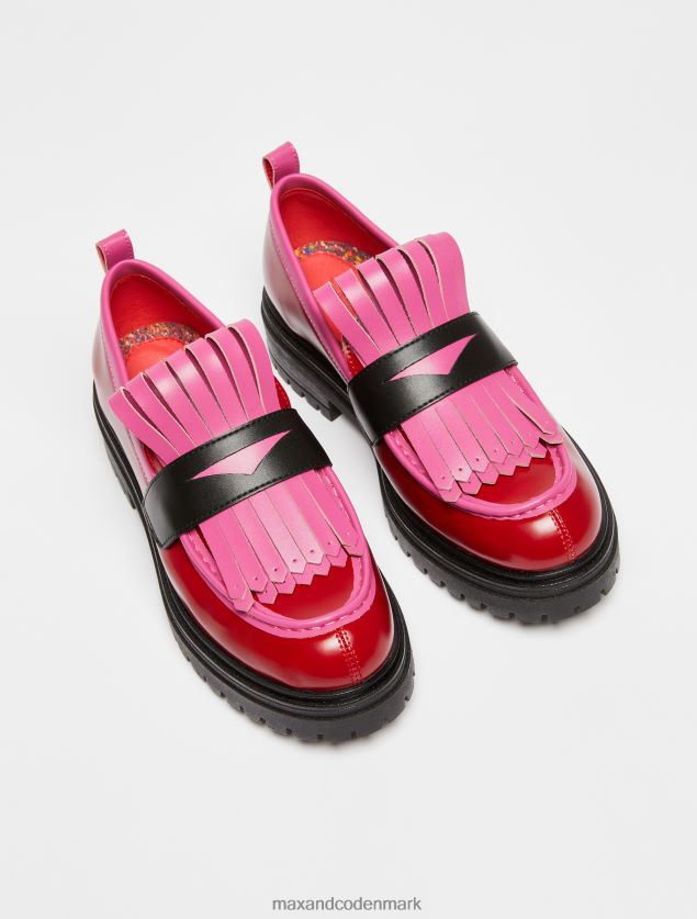 Kvinder maxi-frynsede loafers MAX&Co. bordeaux B2Z2T6973 sko
