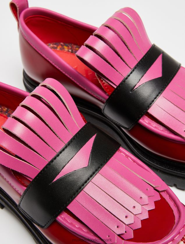 Kvinder maxi-frynsede loafers MAX&Co. bordeaux B2Z2T6973 sko