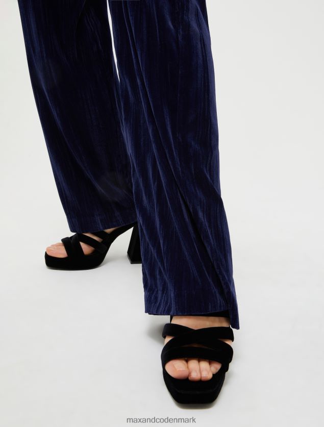 Kvinder fløjlsplatformssandaler MAX&Co. sort B2Z2T6965 sko