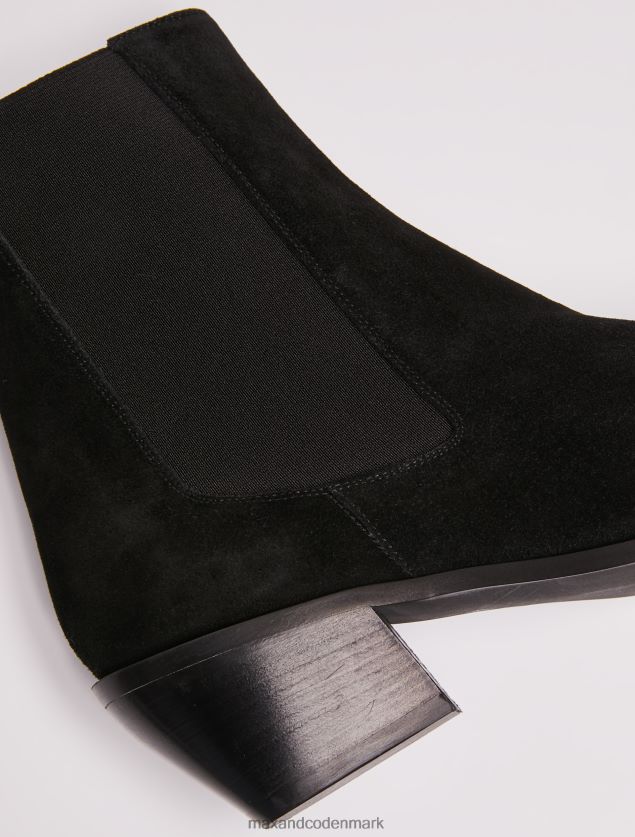 Kvinder ankelstøvler i ruskind MAX&Co. sort B2Z2T6963 sko