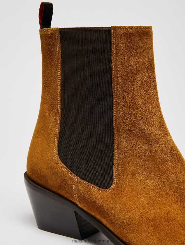 Kvinder ankelstøvler i ruskind MAX&Co. tan B2Z2T6964 sko