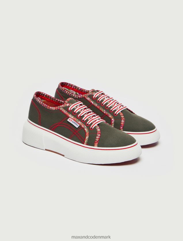 Kvinder superga mønstrede sneakers MAX&Co. kakigrøn B2Z2T6938 sko