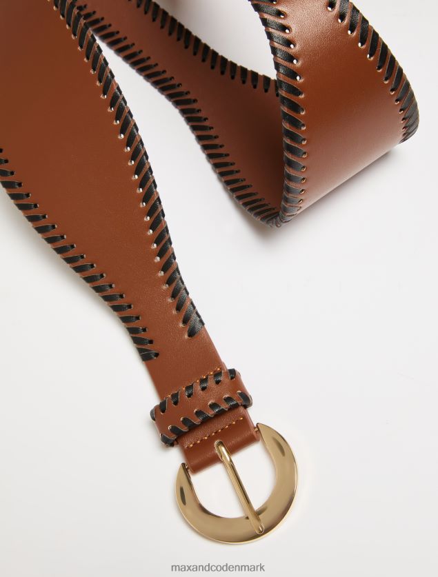 Kvinder broderet bælte MAX&Co. tan B2Z2T61094 tilbehør