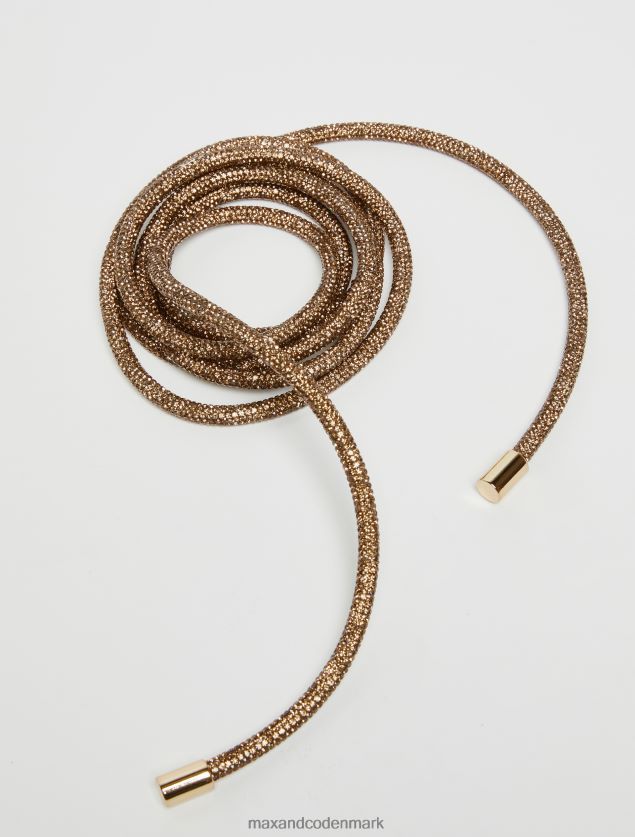 Kvinder rhinsten-udsmykket bælte MAX&Co. guld B2Z2T61082 tilbehør