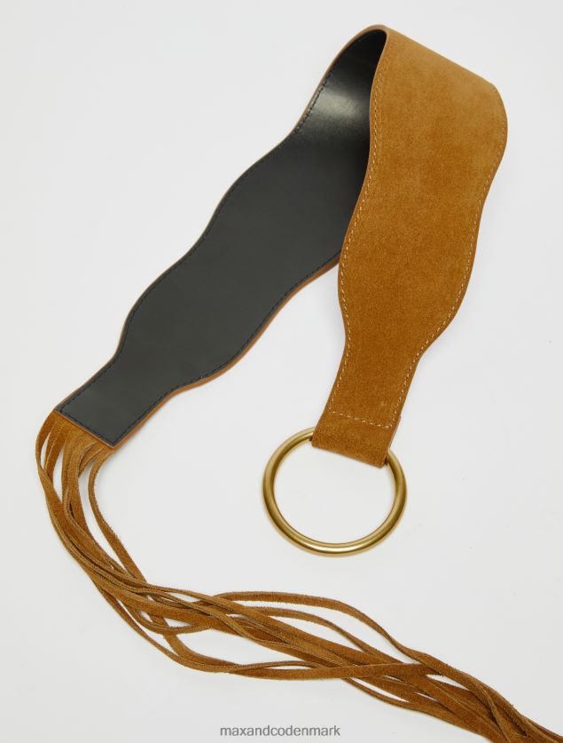 Kvinder ruskindsbælte med frynser MAX&Co. pudder pink B2Z2T61081 tilbehør