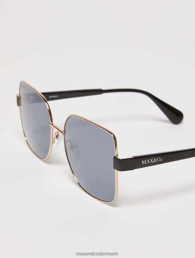 Kvinder brede firkantede solbriller MAX&Co. mørkegrå B2Z2T61041 tilbehør