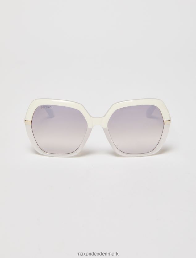 Kvinder overdimensionerede firkantede solbriller MAX&Co. elfenben B2Z2T61044 tilbehør