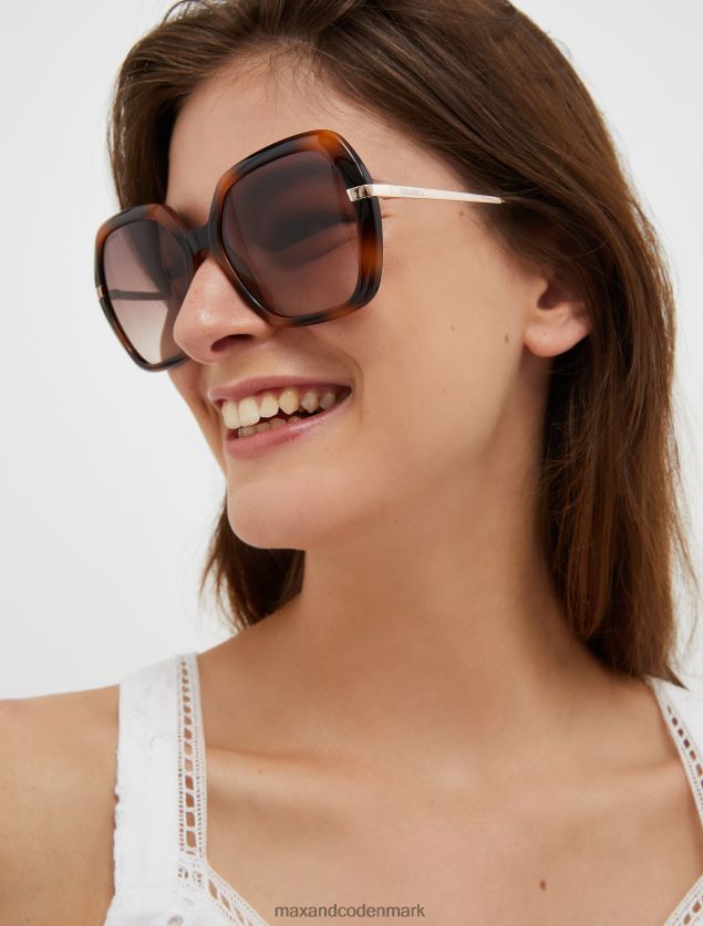 Kvinder overdimensionerede firkantede solbriller MAX&Co. mørkebrun B2Z2T61045 tilbehør