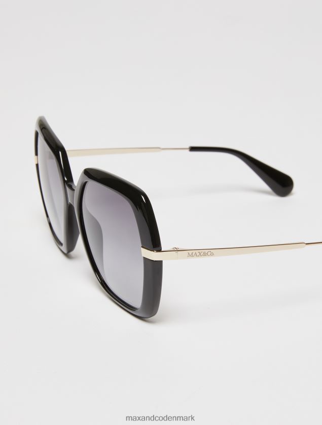 Kvinder overdimensionerede firkantede solbriller MAX&Co. sort B2Z2T61043 tilbehør