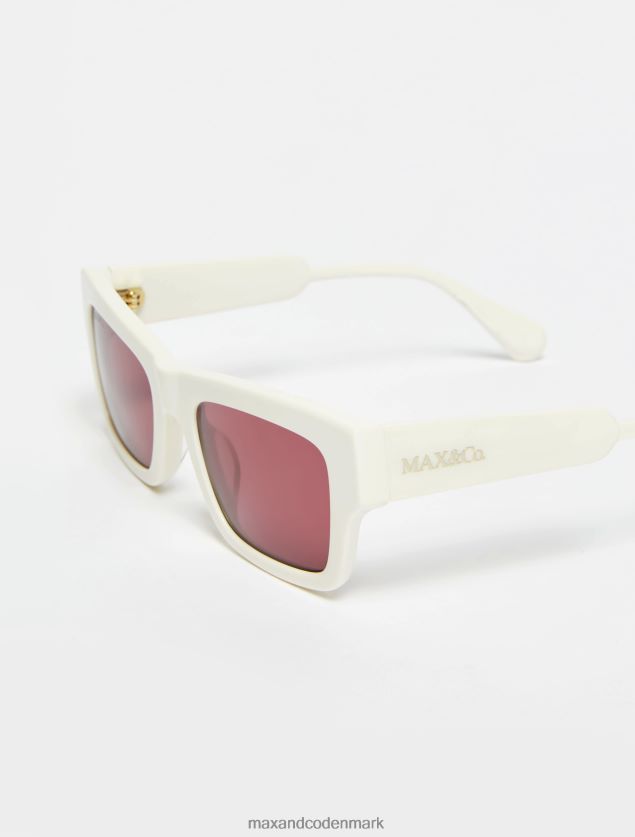 Kvinder rektangulære acetatglas MAX&Co. hvid B2Z2T61062 tilbehør