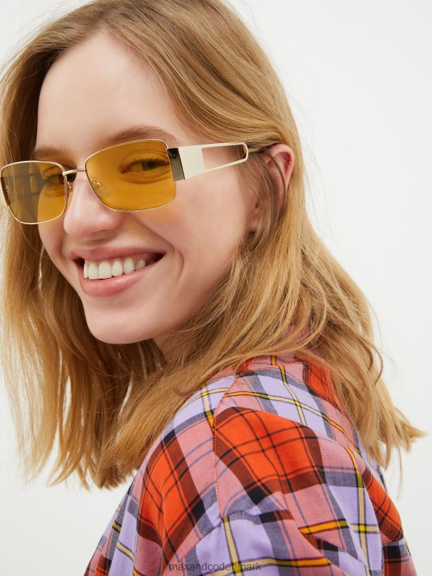 Kvinder rektangulære metalglas MAX&Co. guld B2Z2T61060 tilbehør