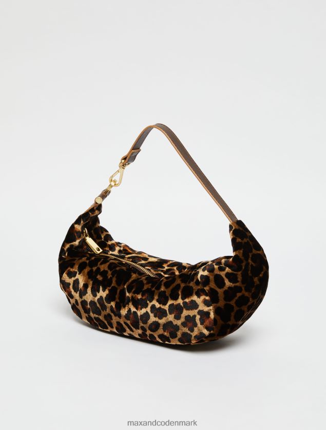 Kvinder animalier hobo taske i fløjl MAX&Co. Brun B2Z2T61027 tilbehør