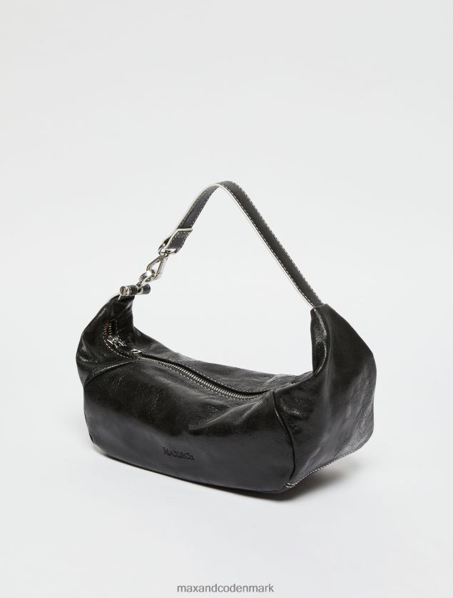 Kvinder knitret nappa-læder hobo taske MAX&Co. sort B2Z2T61025 tilbehør