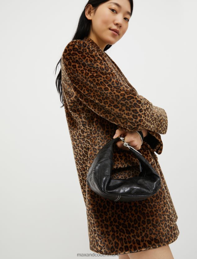 Kvinder knitret nappa-læder hobo taske MAX&Co. sort B2Z2T61025 tilbehør