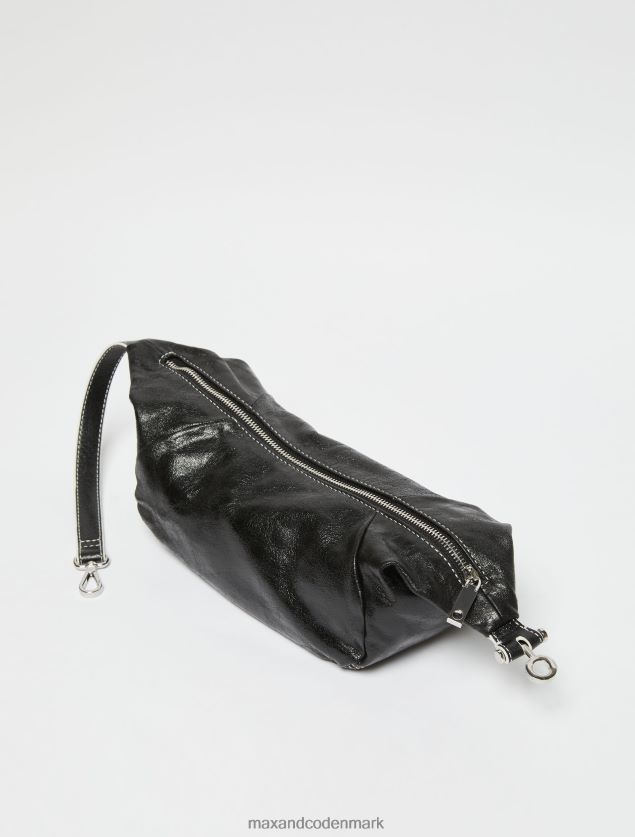 Kvinder knitret nappa-læder hobo taske MAX&Co. sort B2Z2T61025 tilbehør