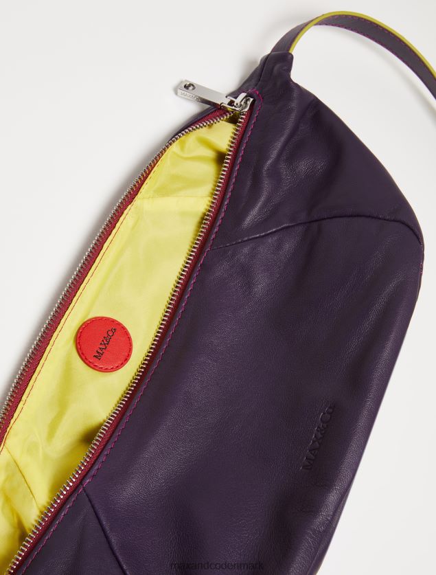 Kvinder krammetaske i nappalæder MAX&Co. lilla B2Z2T6989 tilbehør