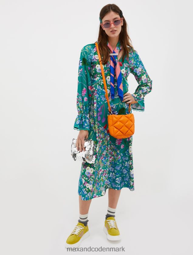 Kvinder quiltet nappa læder mini taske MAX&Co. orange B2Z2T61000 tilbehør