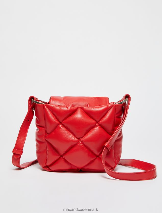 Kvinder quiltet nappa læder mini taske MAX&Co. rød B2Z2T61004 tilbehør