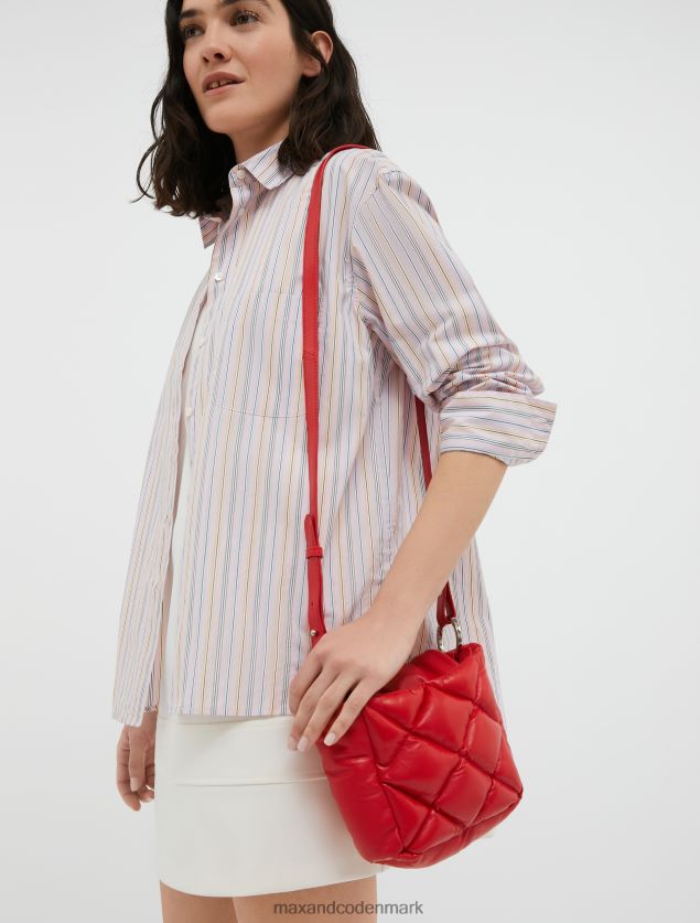 Kvinder quiltet nappa læder mini taske MAX&Co. rød B2Z2T61004 tilbehør