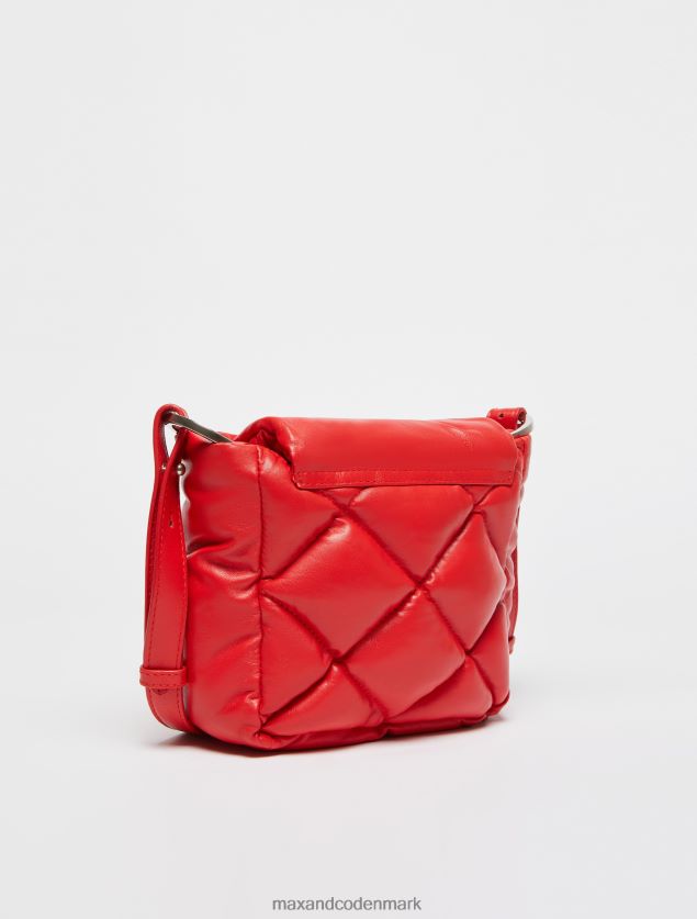 Kvinder quiltet nappa læder mini taske MAX&Co. rød B2Z2T61004 tilbehør