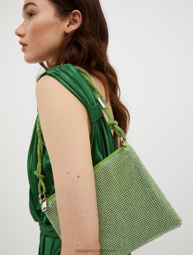 Kvinder rhinestone clutch MAX&Co. grøn B2Z2T6993 tilbehør