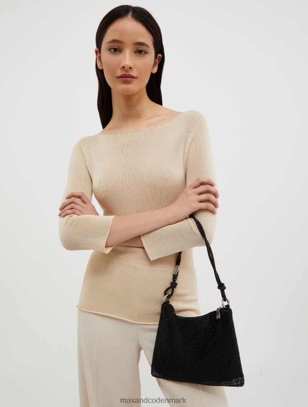 Kvinder rhinestone clutch MAX&Co. sort B2Z2T6992 tilbehør