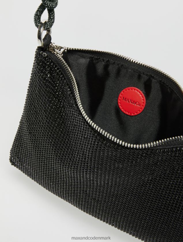 Kvinder rhinestone clutch MAX&Co. sort B2Z2T6992 tilbehør
