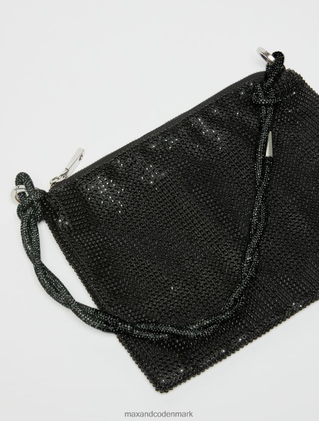 Kvinder rhinestone clutch MAX&Co. sort B2Z2T6992 tilbehør