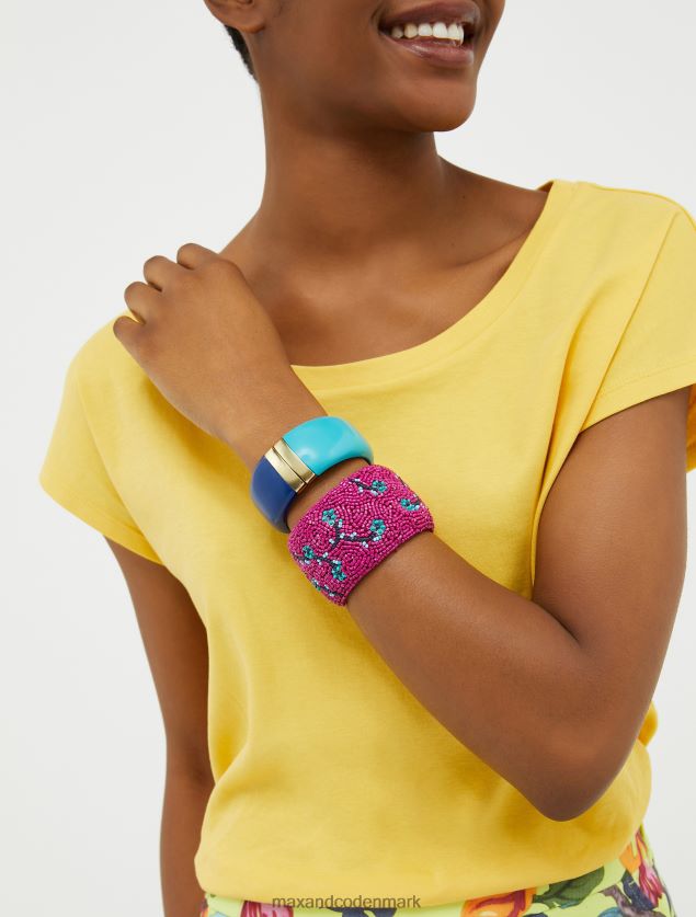 Kvinder harpiks og perlearmbånd MAX&Co. turkis B2Z2T61072 tilbehør