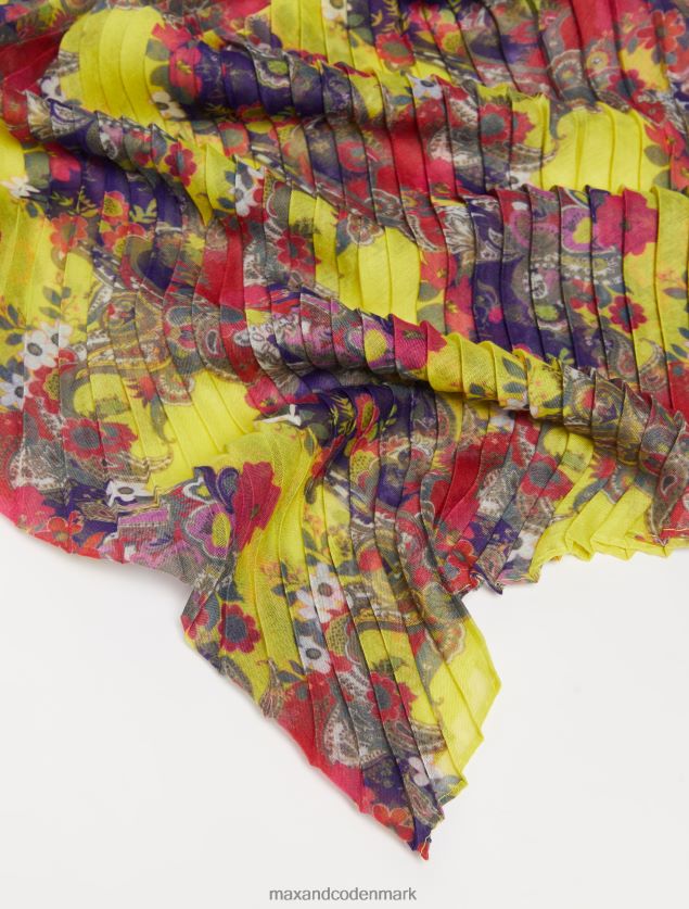 Kvinder plisseret gaze stjal MAX&Co. kornblomst blå B2Z2T61125 tilbehør