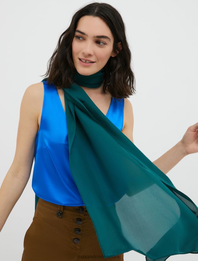 Kvinder ren silke stjal MAX&Co. lyseblå B2Z2T61121 tilbehør