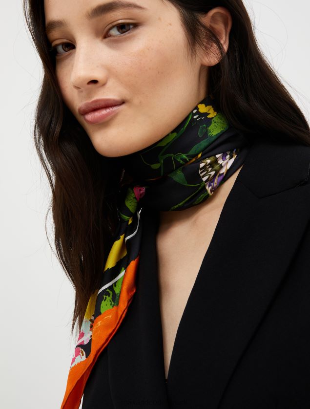 Kvinder silke-twill foulard MAX&Co. sort B2Z2T61105 tilbehør