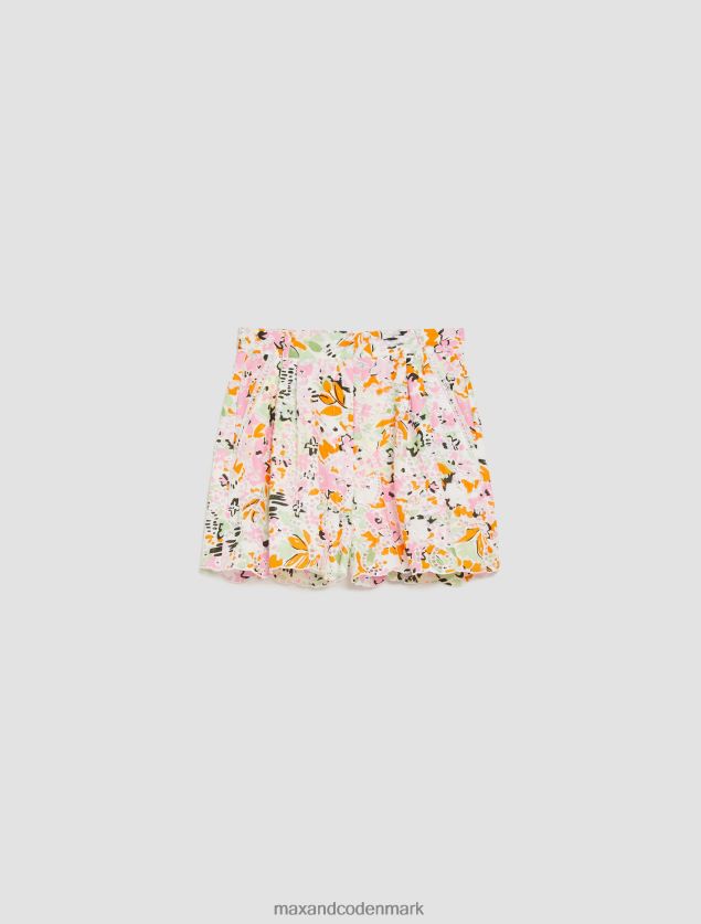 Kvinder bomuld broderie-anglaise shorts MAX&Co. citrongult mønster B2Z2T6728 beklædning