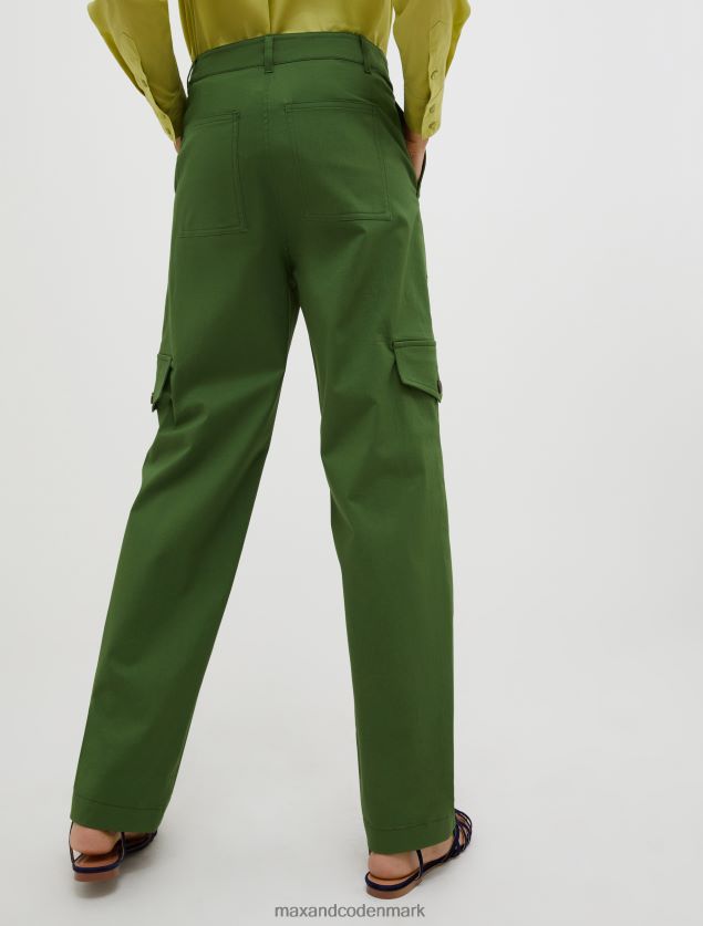 Kvinder bomuld-gabardin cargo bukser MAX&Co. mosgrøn B2Z2T6688 beklædning