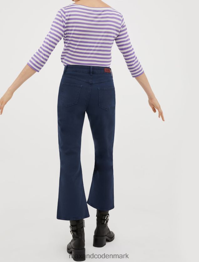 Kvinder bomuldsbukser med udsving MAX&Co. Marine blå B2Z2T6715 beklædning