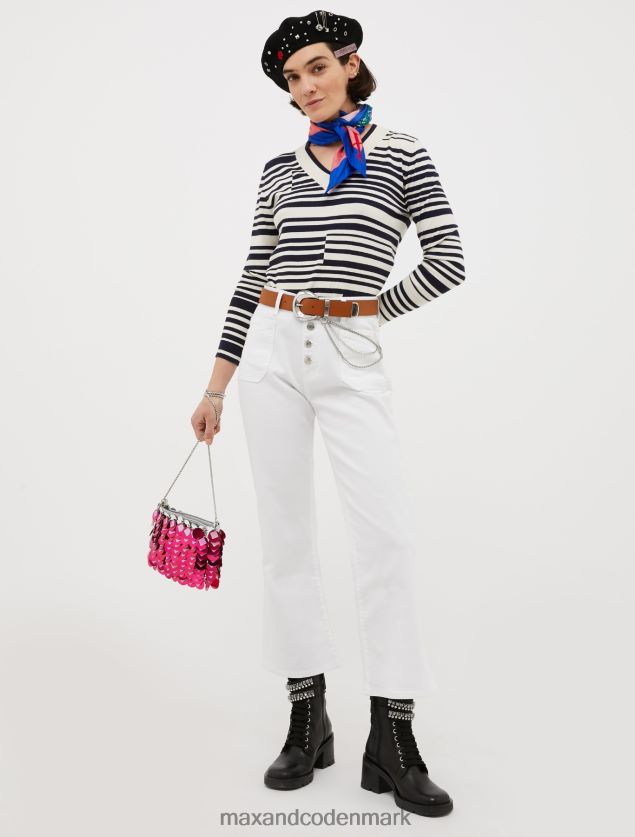 Kvinder bomuldsbukser med udsving MAX&Co. elfenben B2Z2T6716 beklædning