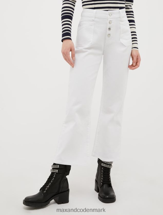 Kvinder bomuldsbukser med udsving MAX&Co. elfenben B2Z2T6716 beklædning