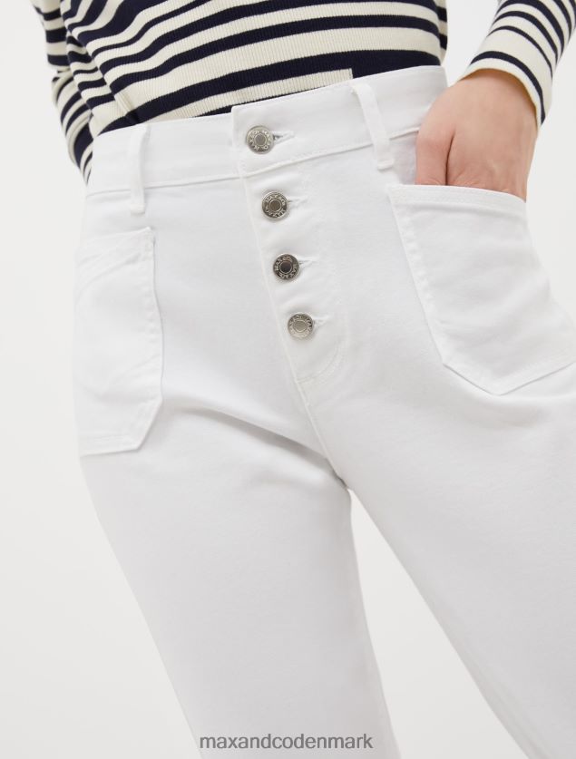 Kvinder bomuldsbukser med udsving MAX&Co. elfenben B2Z2T6716 beklædning