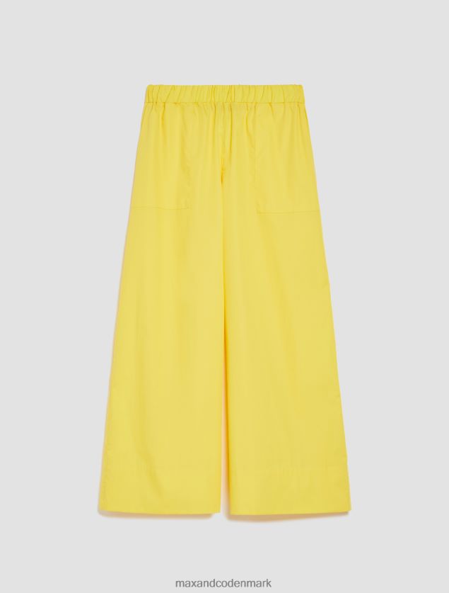 Kvinder brede bomuldspoplinbukser MAX&Co. citron B2Z2T6692 beklædning