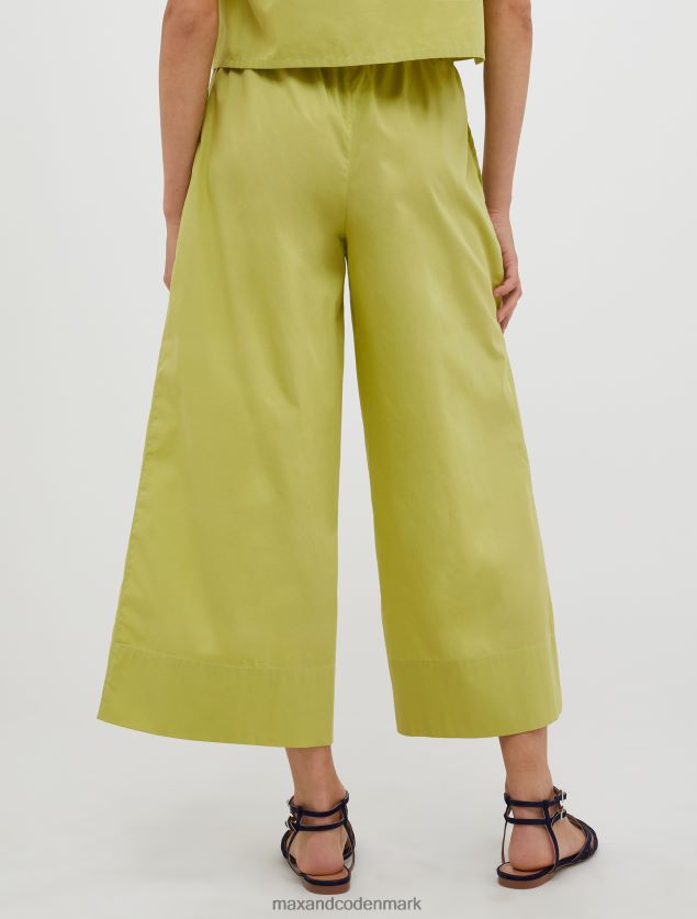 Kvinder brede bomuldspoplinbukser MAX&Co. grøn B2Z2T6689 beklædning