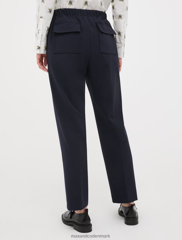 Kvinder brugsbukser med snøre MAX&Co. Marine blå B2Z2T6734 beklædning
