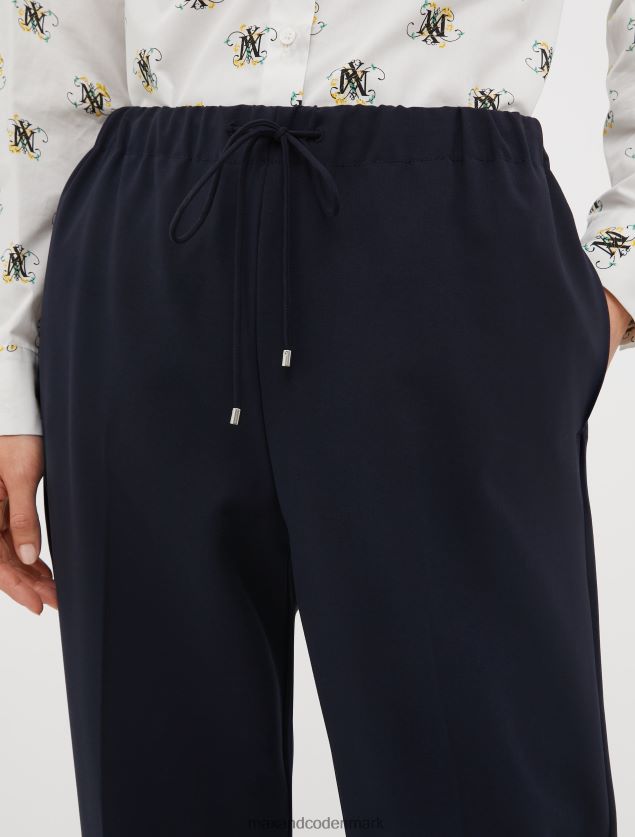 Kvinder brugsbukser med snøre MAX&Co. Marine blå B2Z2T6734 beklædning