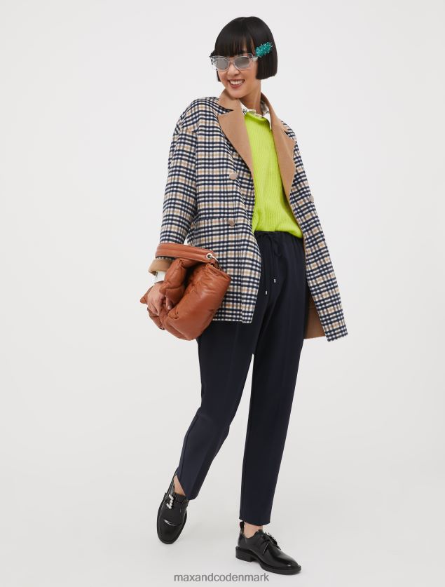 Kvinder brugsbukser med snøre MAX&Co. Marine blå B2Z2T6734 beklædning